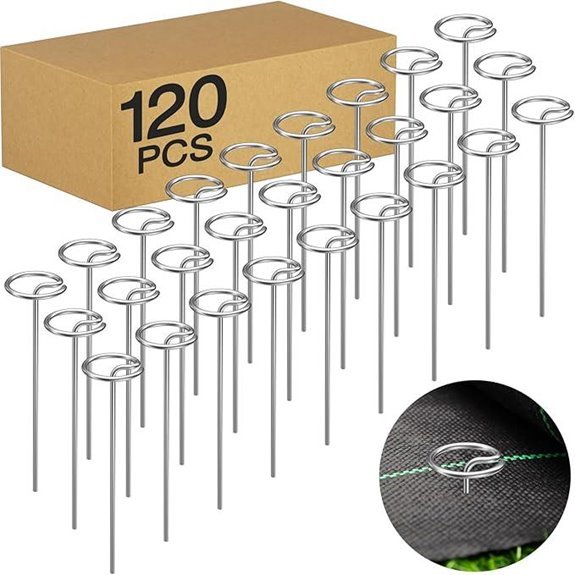 120 pack 6 inch heavy duty landscape staples