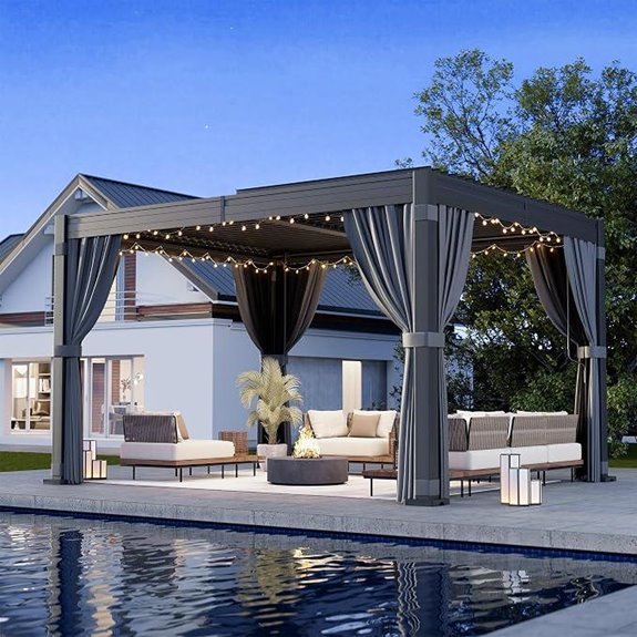 airwire 10x12 ft pergola with louvers