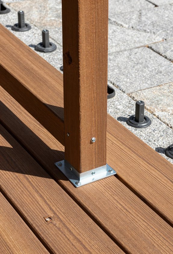 anchor pergola to wood decks and pavers