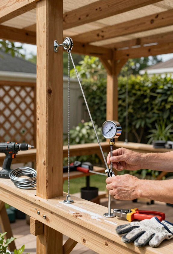 anchors tensioned wire alignment