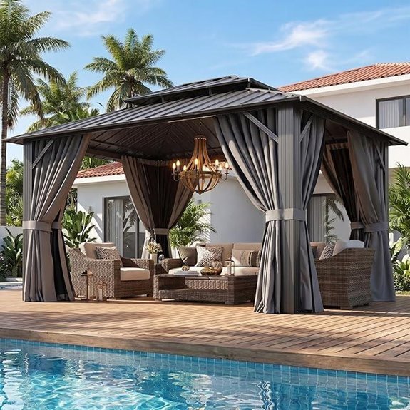 aoxun 10x12 gazebo with roof