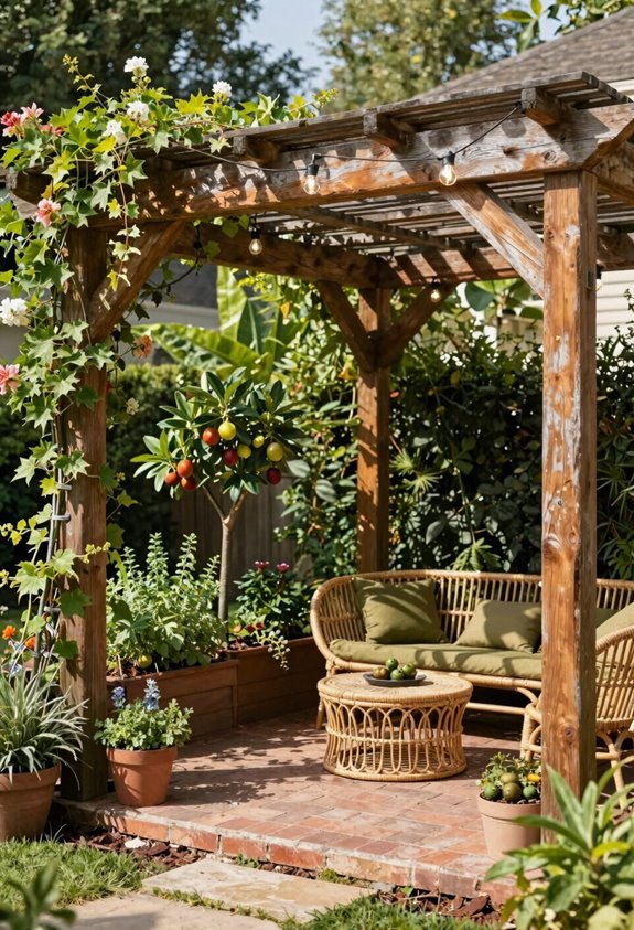 backyard pergola on a budget