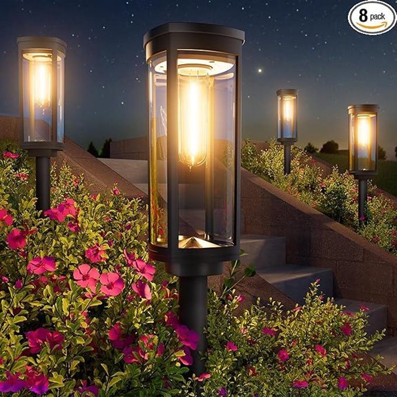 bitpott 8 pack waterproof pathway lights
