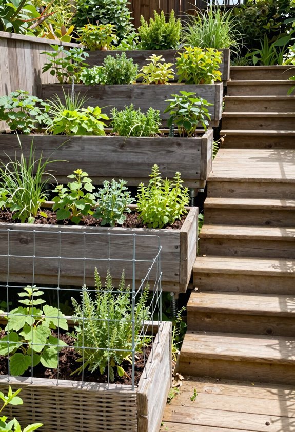 bottom supports galvanized fencing secured