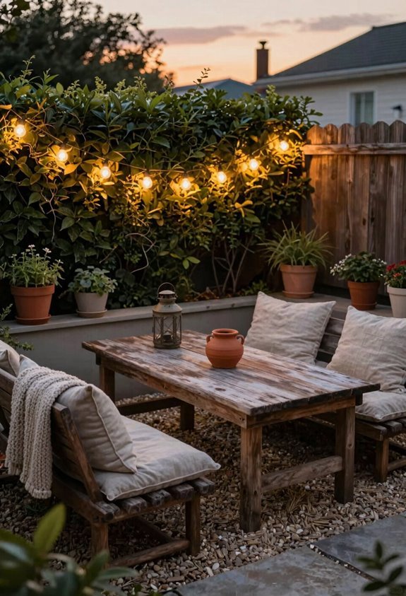 budget lighting soft textures evening ambiance