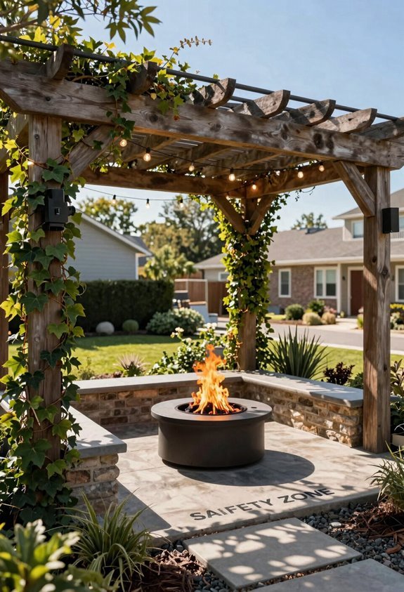 Can You Have a Fire Pit Under a Pergola? 2 check local fire pit codes first
