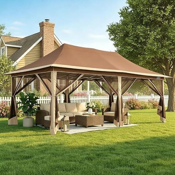 cobizi 12x20 gazebo with netting