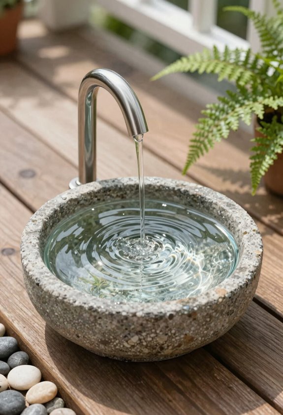 compact balcony bubbler with pump