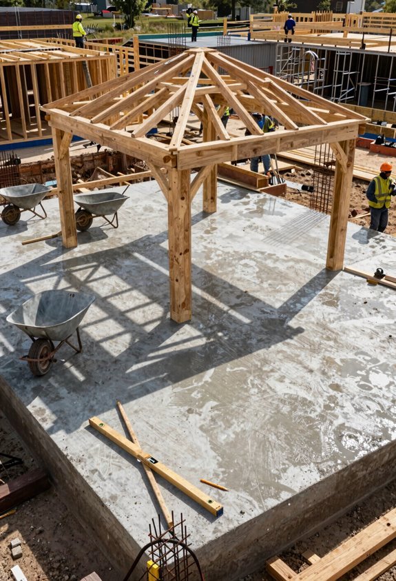 concrete vs wood foundation four inch slab