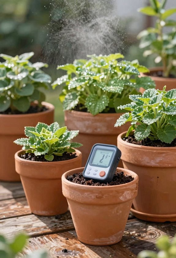daily container plant moisture checks