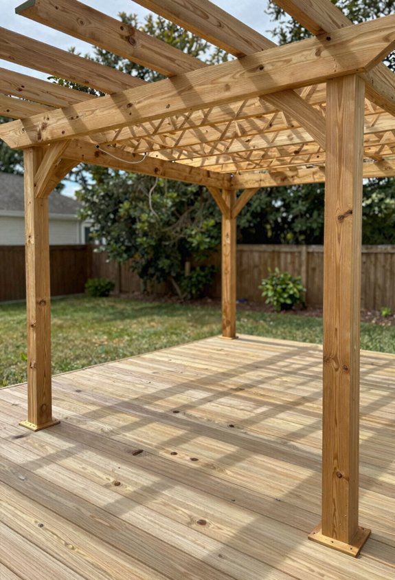 Can I Build a Pergola on My Deck? 1 deck pergola load anchor wind reinforcement