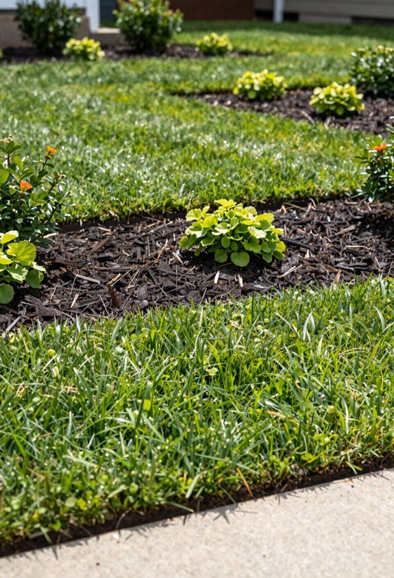 defined bed borders with crisp contoured edging