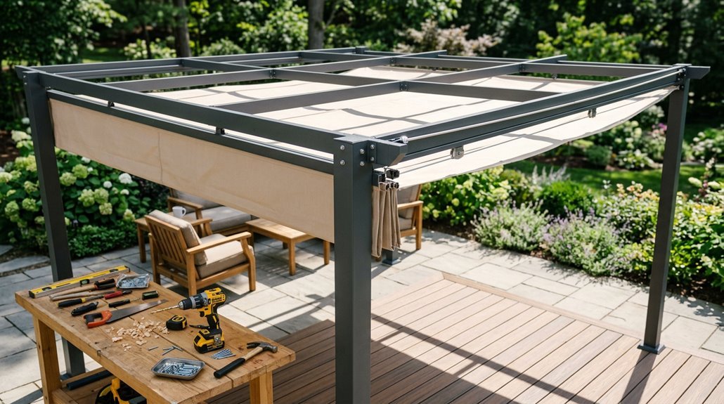 diy retractable pergola canopy guide