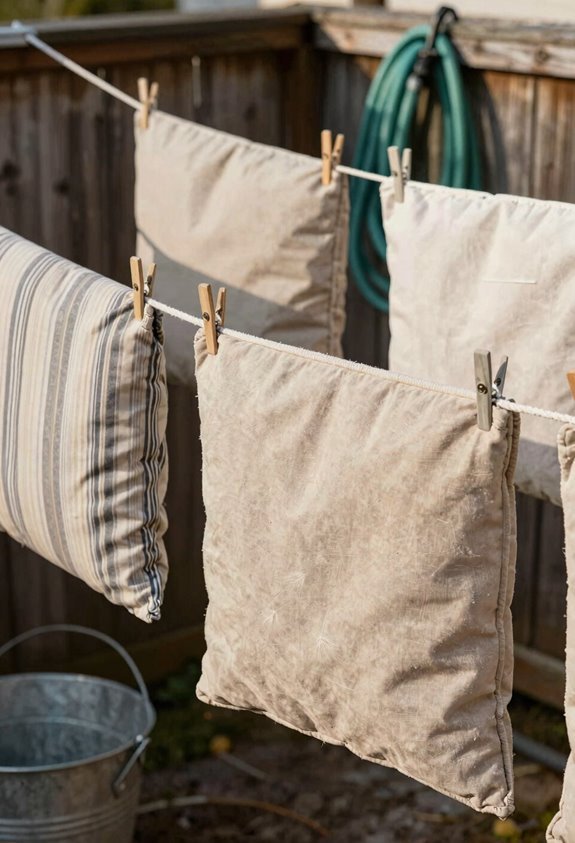 dry sun assisted fully dried cushions