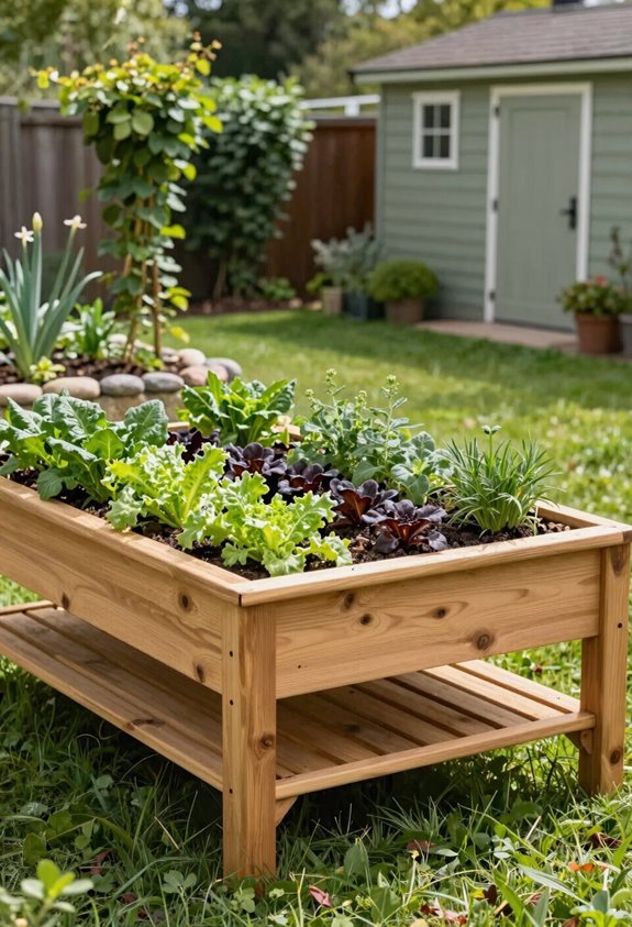 elevated cedar raised bed