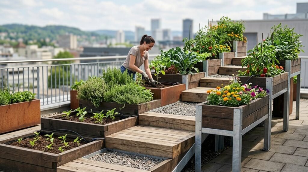 elevated garden construction guide in eight steps