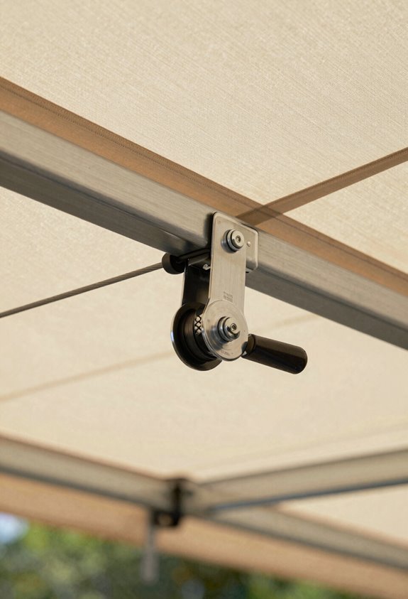 evenly tensioned retractable canopy system