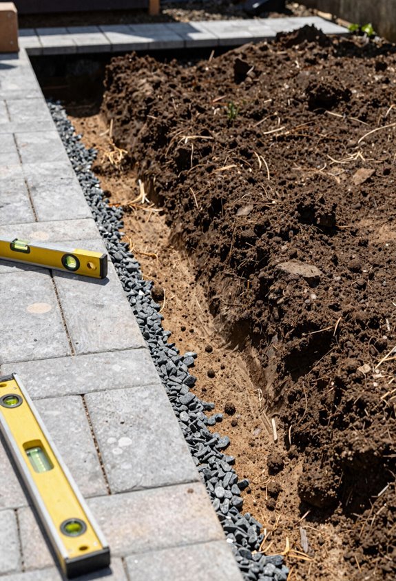excavation slope for drainage