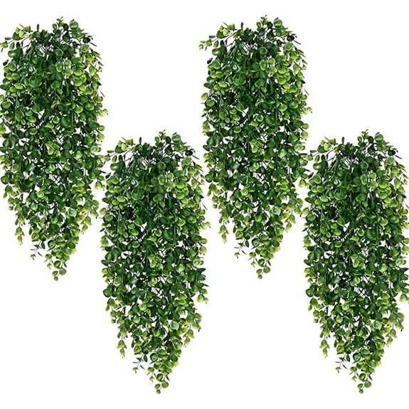 fake hanging eucalyptus plants 4 pack