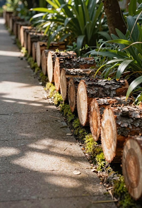 fallen logs create natural edging