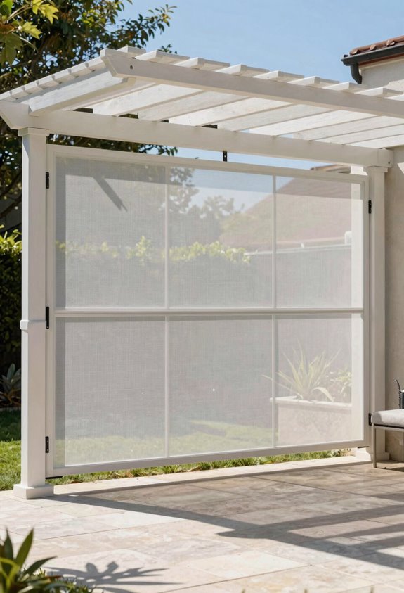 fixed vs retractable pergola screens