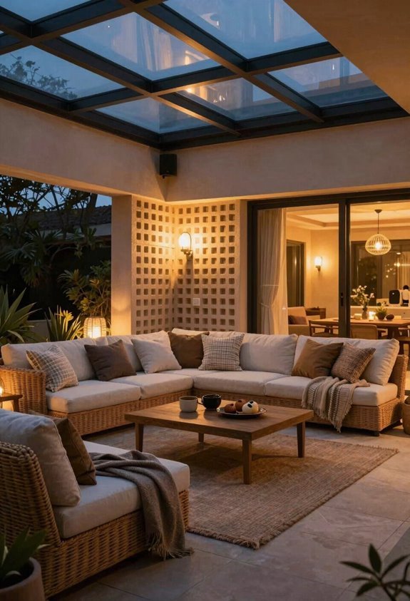 flexible outdoor living room design