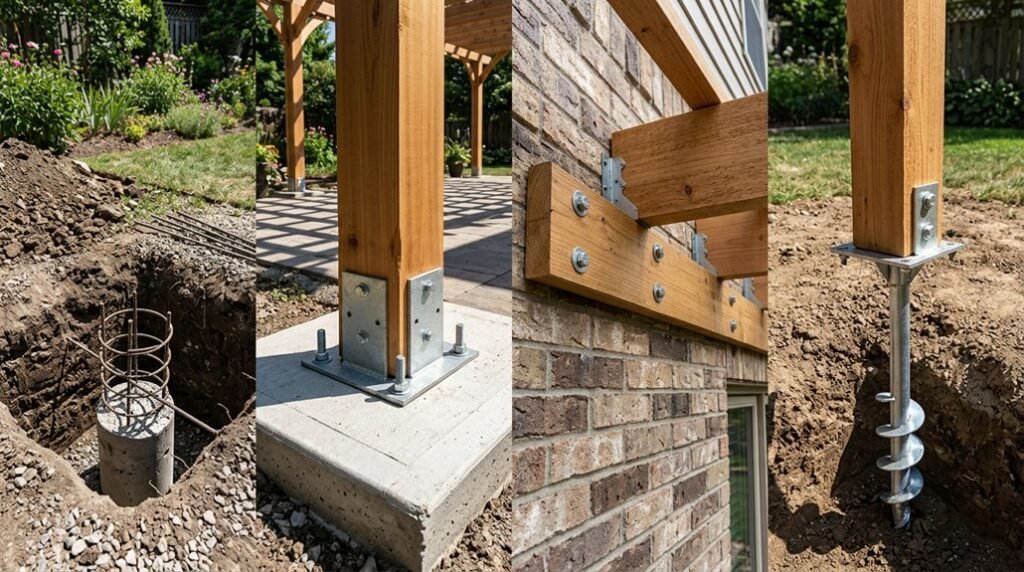 four secure pergola anchoring methods