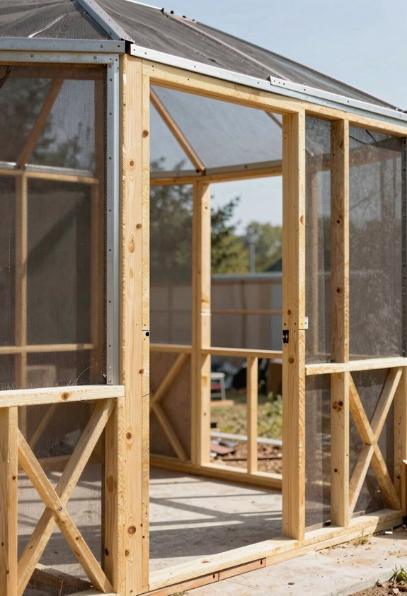 framing angled walls precisely for doors