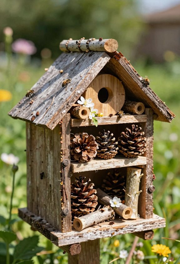 free bug hotel from scraps