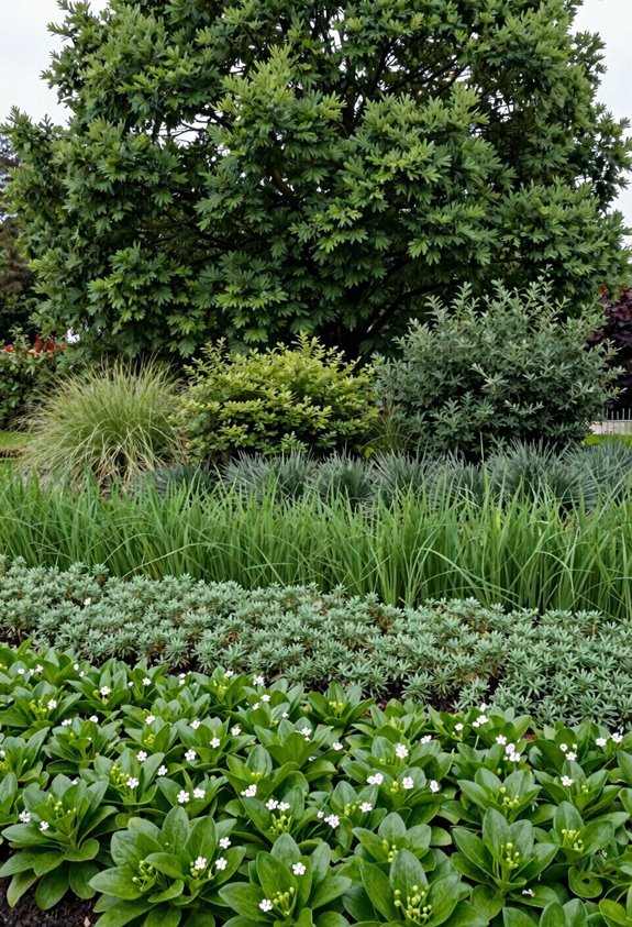ground cover to tree canopy layering