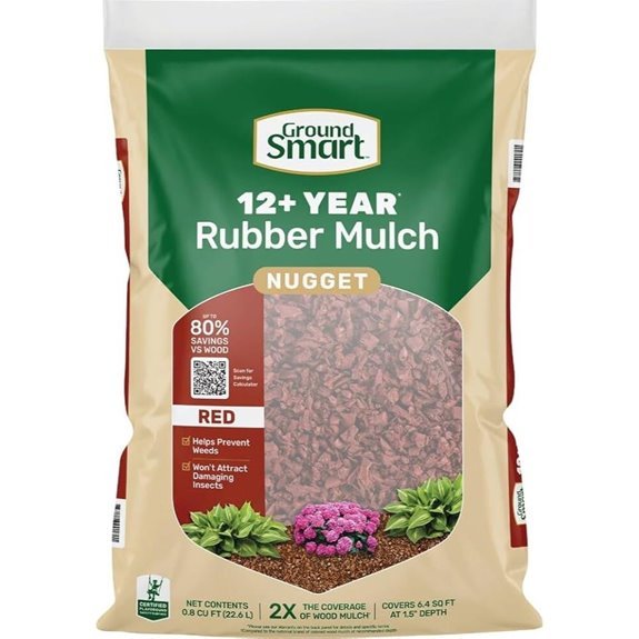 groundsmart outdoor cedar rubber mulch cubic feet
