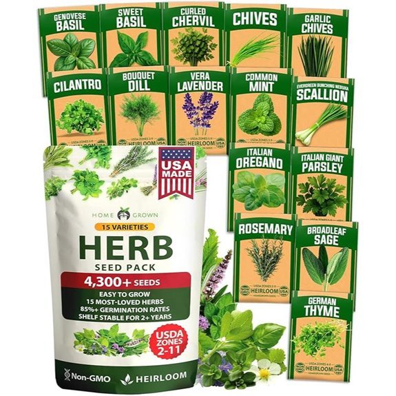 home grown heirloom herb seeds