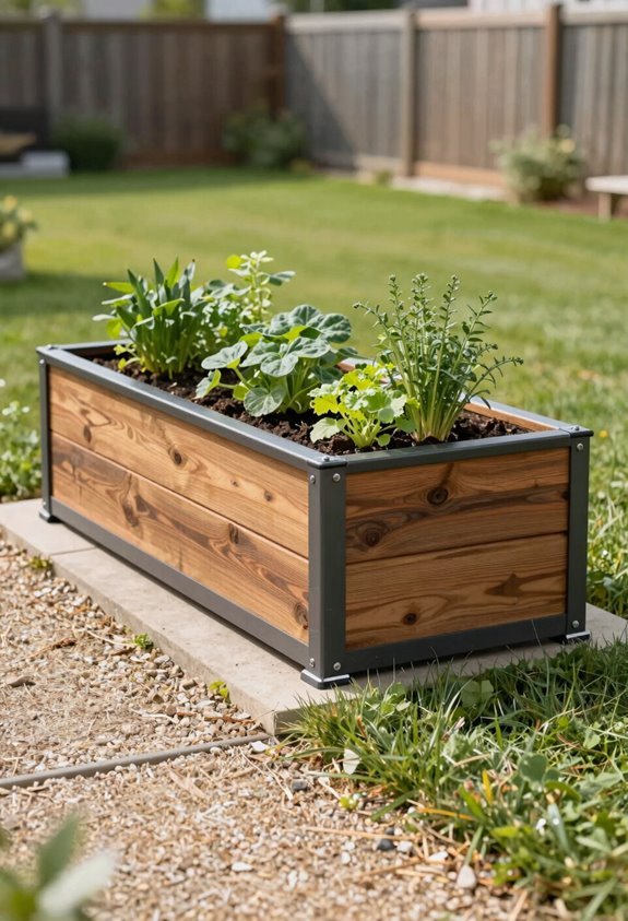 hybrid cedar wood galvanized core beds