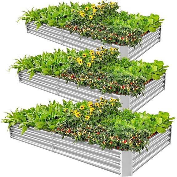 land guard galvanized raised bed set