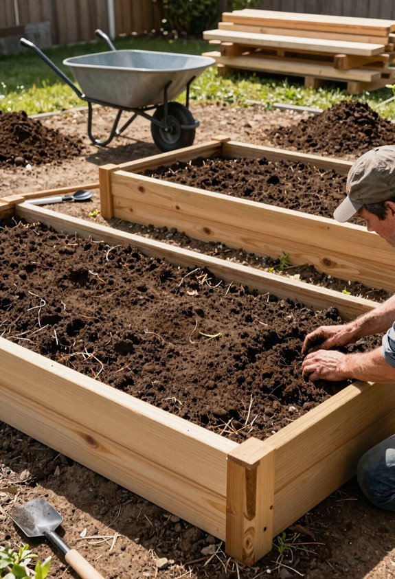 level bed rich soil thriving growth