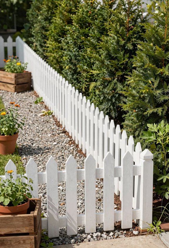 low cost garden picket fencing