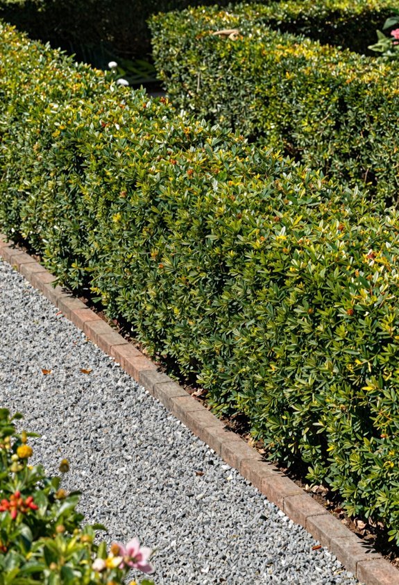 low growing hedges disciplined edging