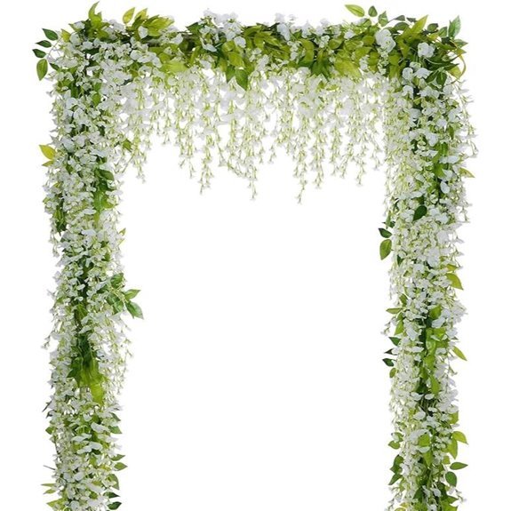 lvydec white wisteria garland