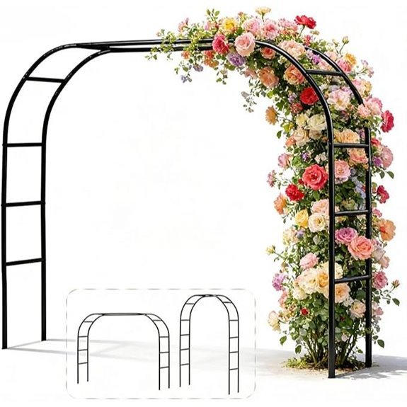 metal pergola arbor assembly two sizes