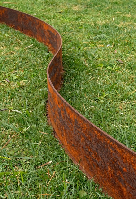mild steel rust patina edging