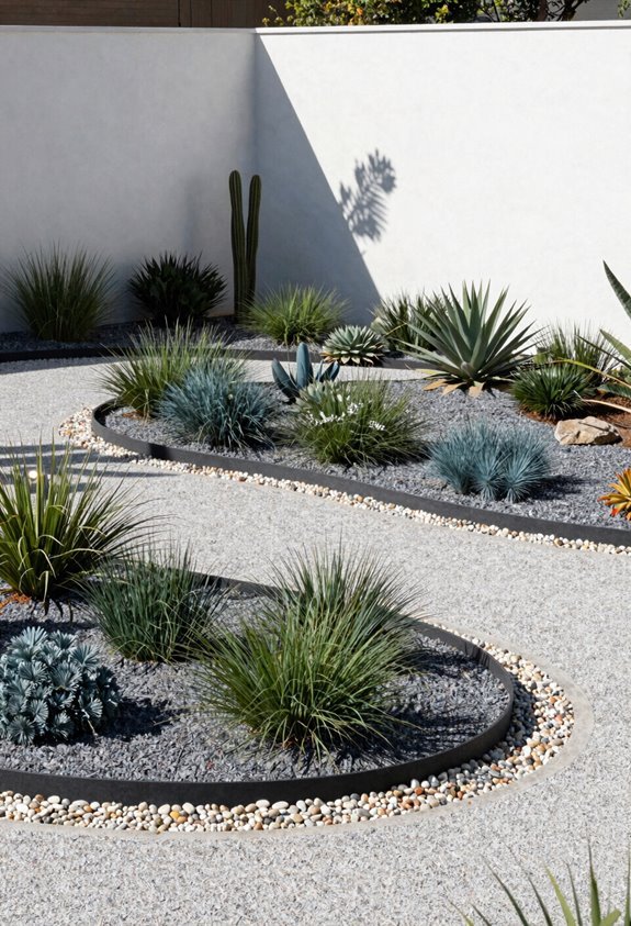 modern xeriscaping corner lot vision