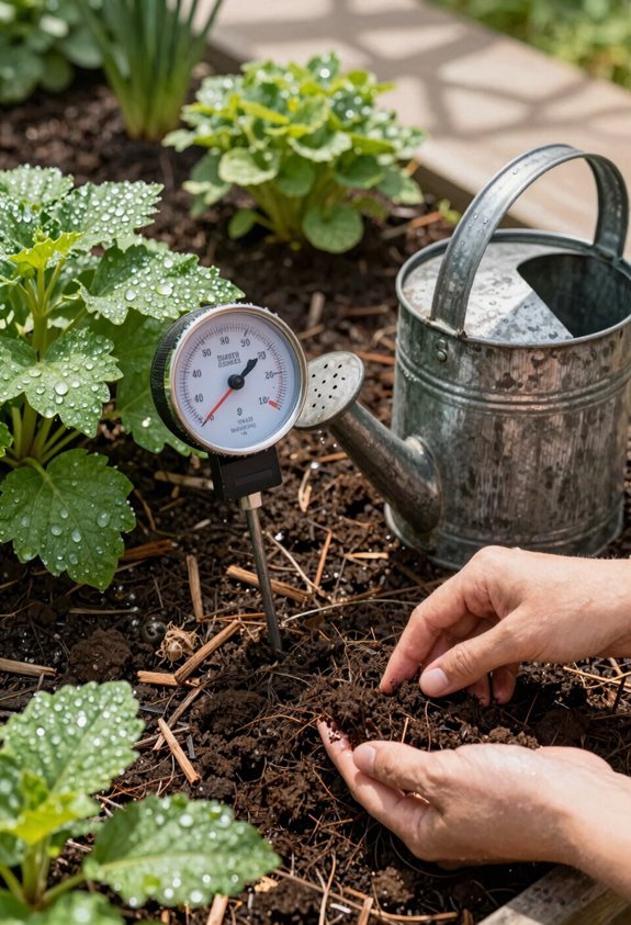 moisture checks guide watering