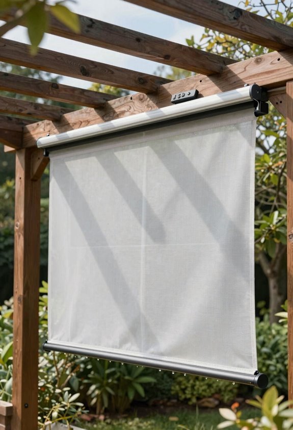 motorized pergola with sensors