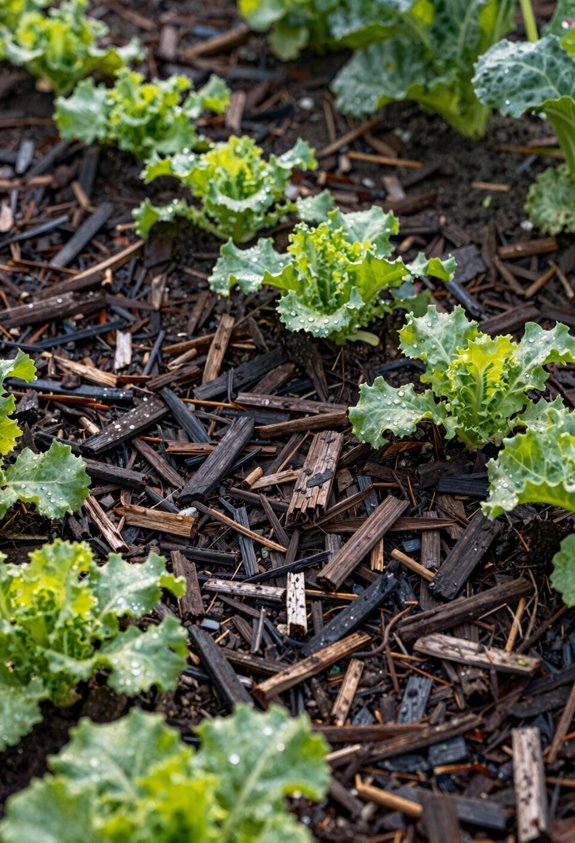 mulch reduces watering frequency effectively