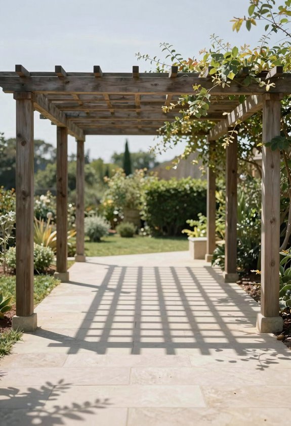 open roof pergola sun control