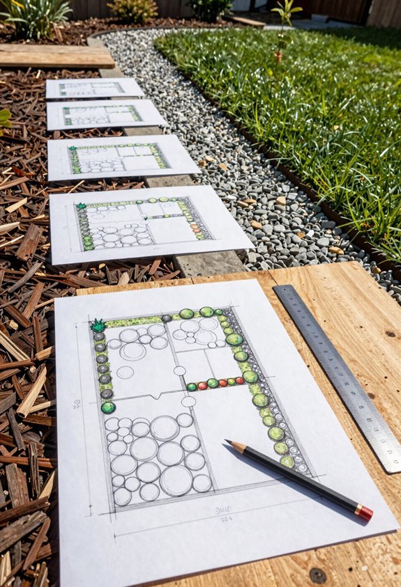 outdoor layout bubble drawings process