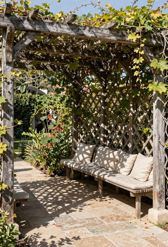 pergola shade breezes vines limitations