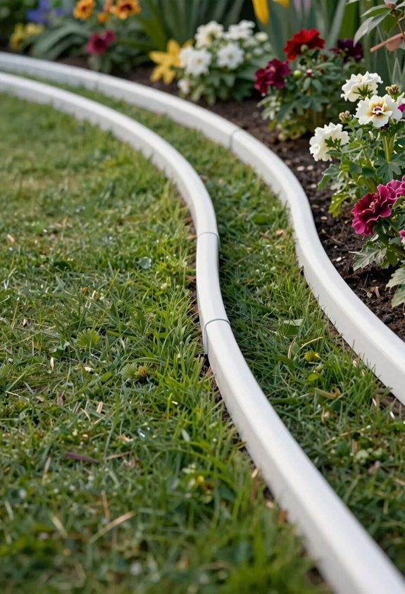 plastic edging for curved garden lines