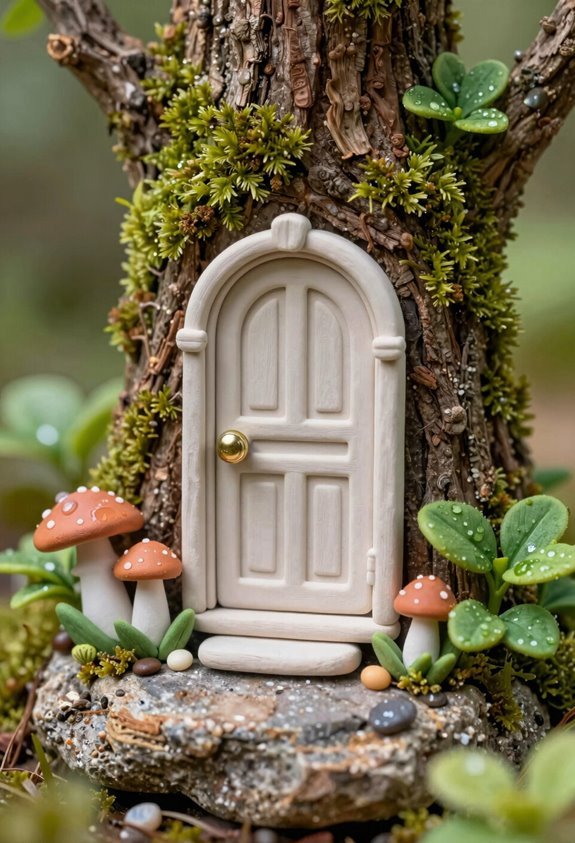 polymer clay fairy door details