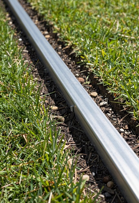 press in metal edging for clean lines
